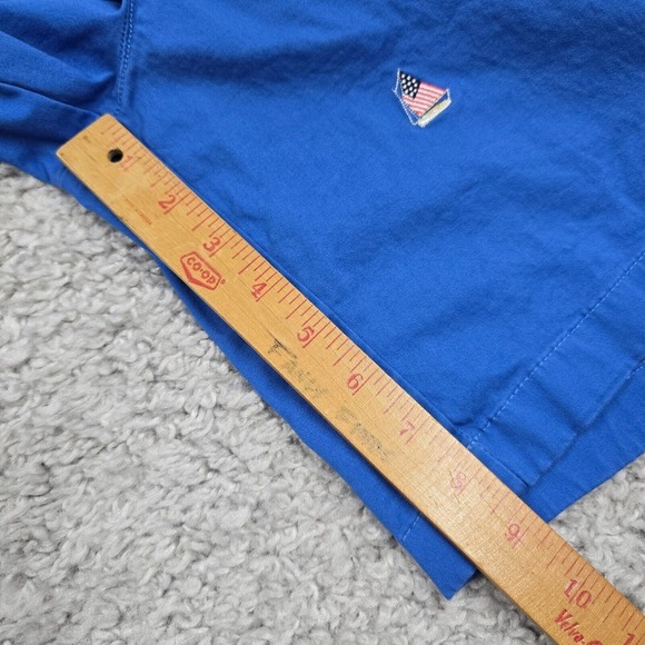 Vineyard Vines Shorts Mens 36 Blue Embroidered Sail Boat American Flag Casual - Picture 12 of 14